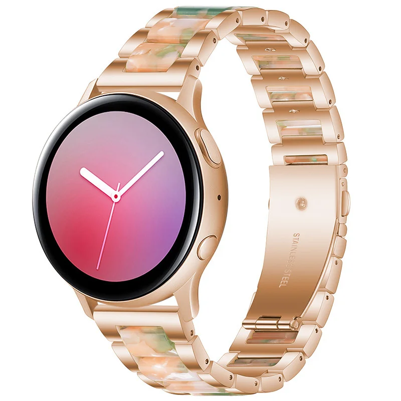 Сталь + Смола ремешок для Huawei GT3 22 мм Amazfit gts 3 20 Samsung Galaxy Watch 41 45 Active 2 40 44 Gear S3