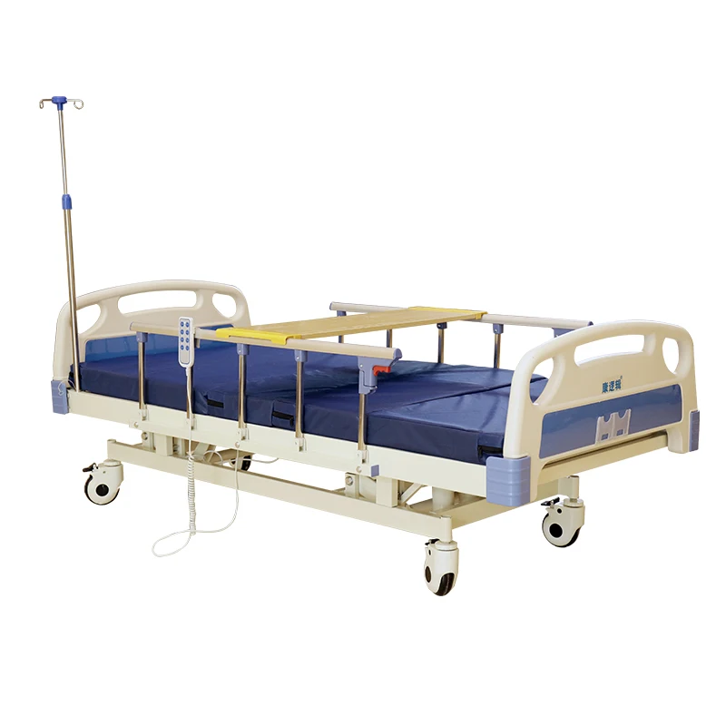 Medical Equipment Electric ICU Elderly Patient Three Function Electric Hospital Bed Manufacture Cheap Price with ABS Guard Rail