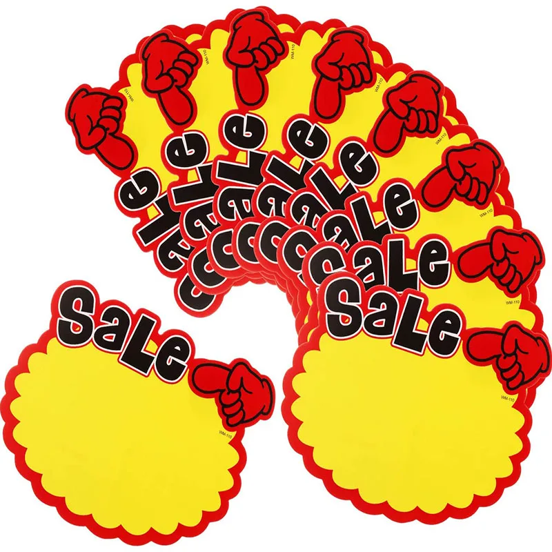 
Wholesale Burst Sign Retail Label Promotion Supplier Stickers Big Sale Self-adhesive Price Stickers 