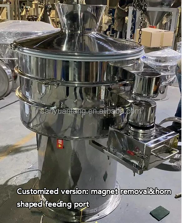 Stainless Steel Industrial Round Vibration Sifter Tobacco Powder Sieve Machine Cassava Flour