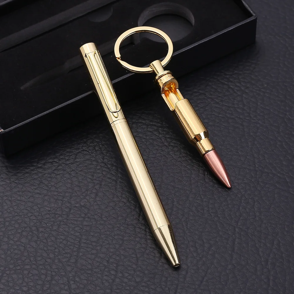 Creative coporative keychain pendant bullet bottle opener signature pen paper gift box set wedding