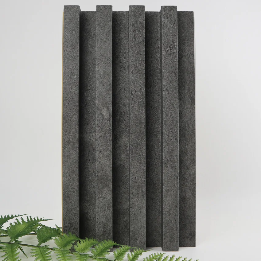 Cheap High Quality Wooden Grain Pvc Wpc Wall Panels Cover Timber Wood Wall Panel Wpc Slat Wall Panel for interior