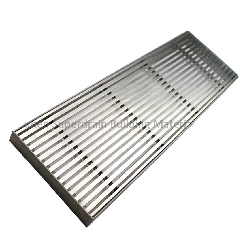SS Different Colors Linear Surface Plating Floor Drain Aesthetic Floor Drain Waste Drainage Channel Grating
