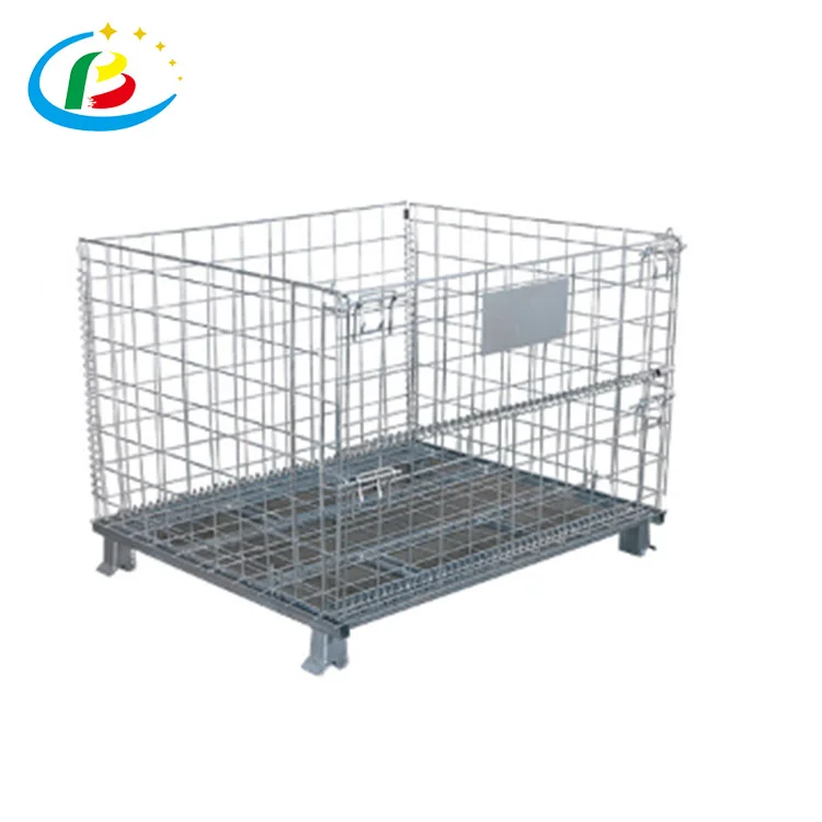 Ящик из проволочной сетки тележка сварной контейнер клетка для хранения промышленная проволочная вращающаяся