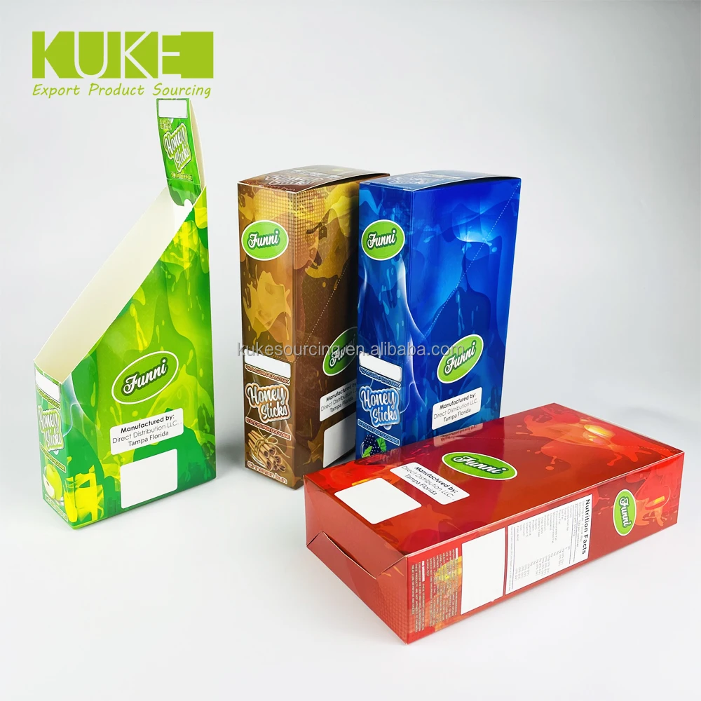 Retail Printed Snacks Cardboard Display Box Customized Corrugated Carton Gummy Paper Box