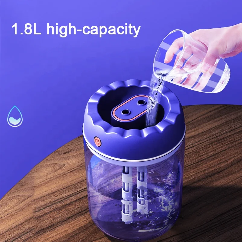 Office Two-hole Large Capacity Air Humidification Humidifier Household Fog Mute Desktop Atomizer Humidifier