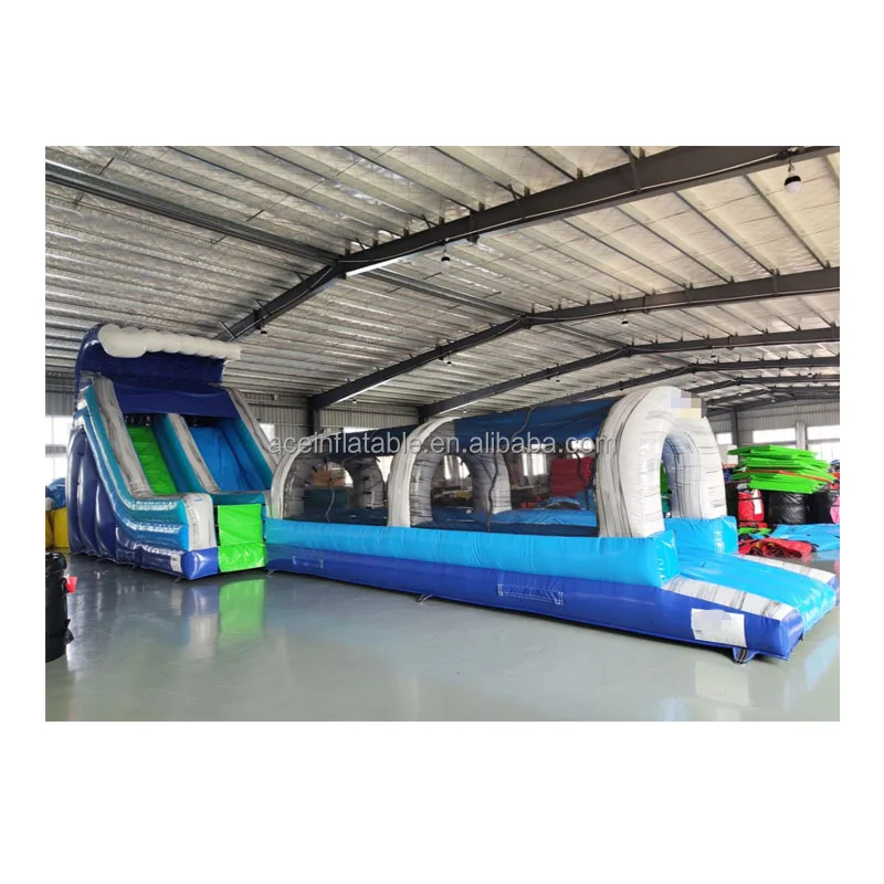 commercial adult kids bouncy jumping castle waterslide Jumper inflatable bouncer Bounce House sea wave inflatable water slide