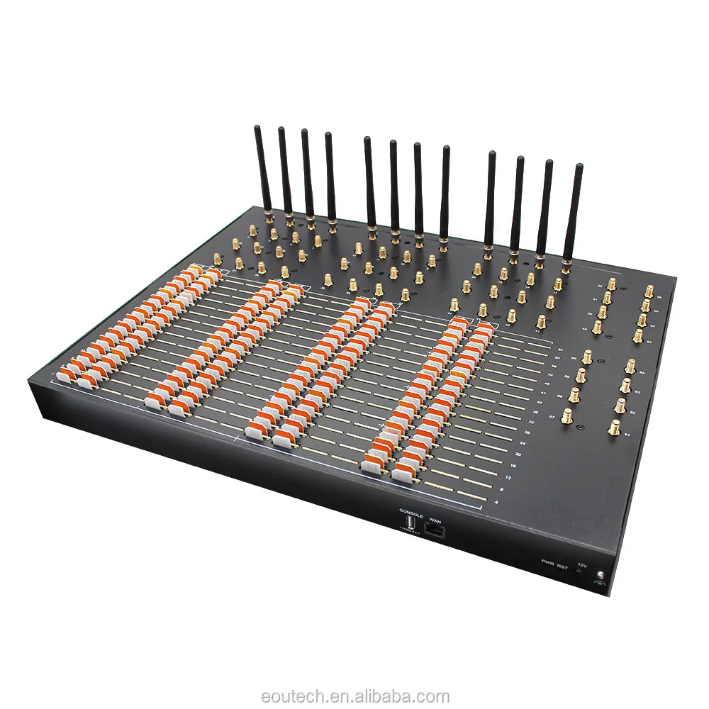 64 port 256 sim slots sms sending and receiving  gsm modem 2G 3G 4G sms bulk machine