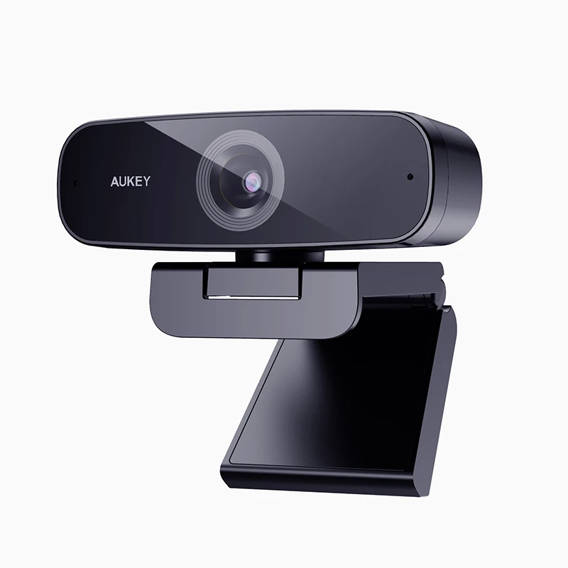 FHD 1080P Plug & Play 360 Degree Adjustable Dual Mic Noise Reduction Mini Webcam AUKEY PC Computer Camera