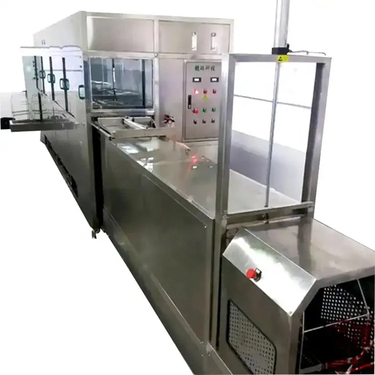 Stainless Steel Double Tank Plc Control Automatic Large Industrial Ultrasonic Cleaning Machine For Small Parts Cleaning