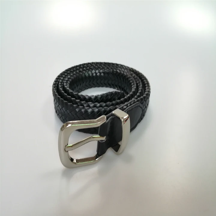 Factory direct sale fashion ladies woven belt jean black belt ladies belt