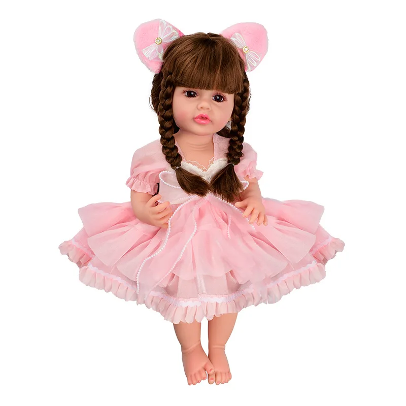 Princess gift set 55cm new reborn doll brings joy high-quality vinyl doll accompanies baby toys Birthday Gifts