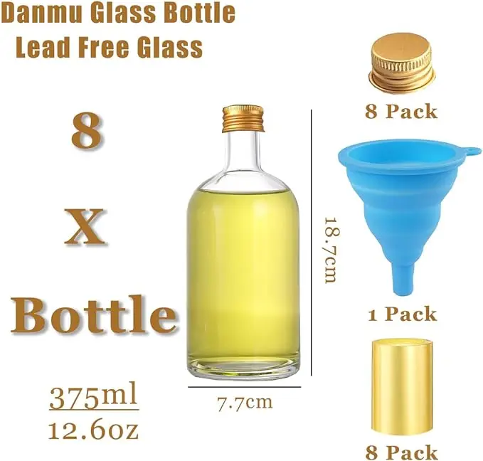 Custom Clear Empty 50/100/500/700/750ml Gin Wine Rum Vodka Whiskey Spirit Liquor glass Bottle With Label