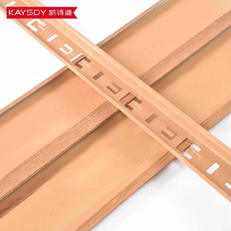 Popular Wood Grain Baffle Ceiling Aluminum Square Pipe Ceiling Panels For Hall Interior Decoration