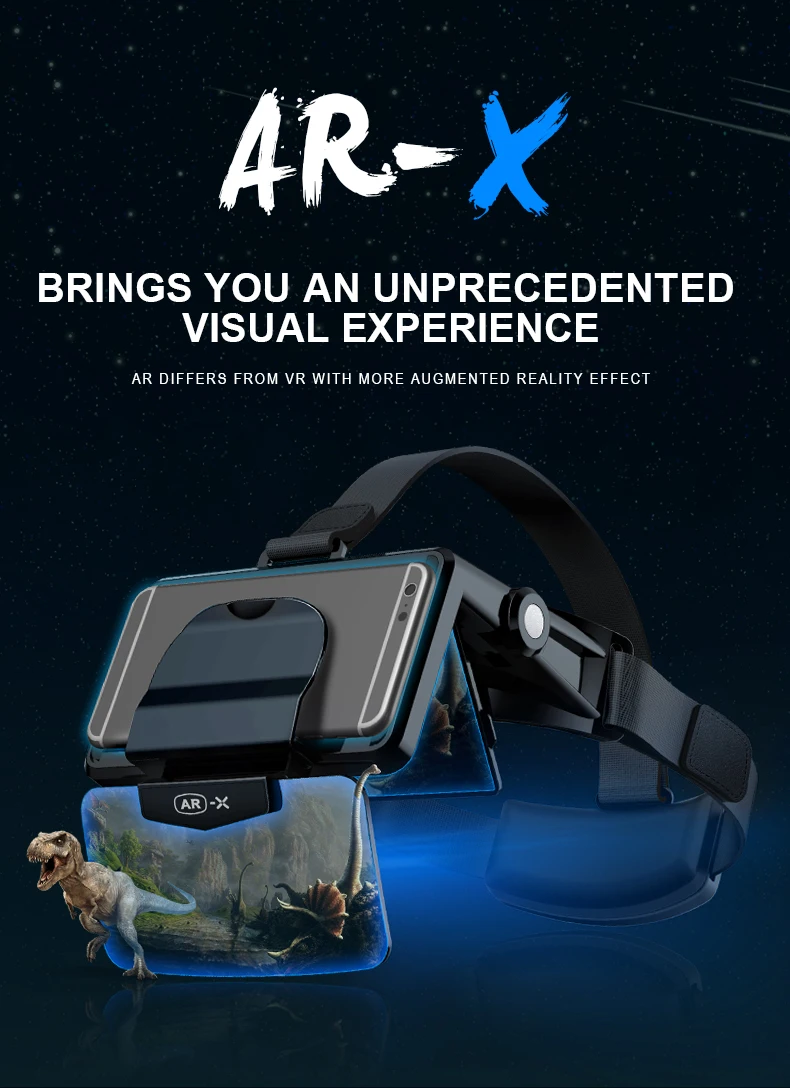 Складные 3D VR шлем виртуальной реальности беспроводные игровые очки AR