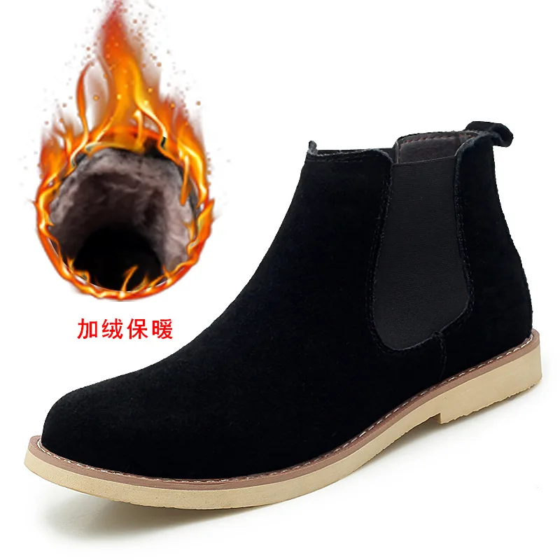 FENGFAN 2024 Новые мужские ботинки больших размеров мужские Ботинки Martin mid cut Теплая мужская обувь Chelsea
