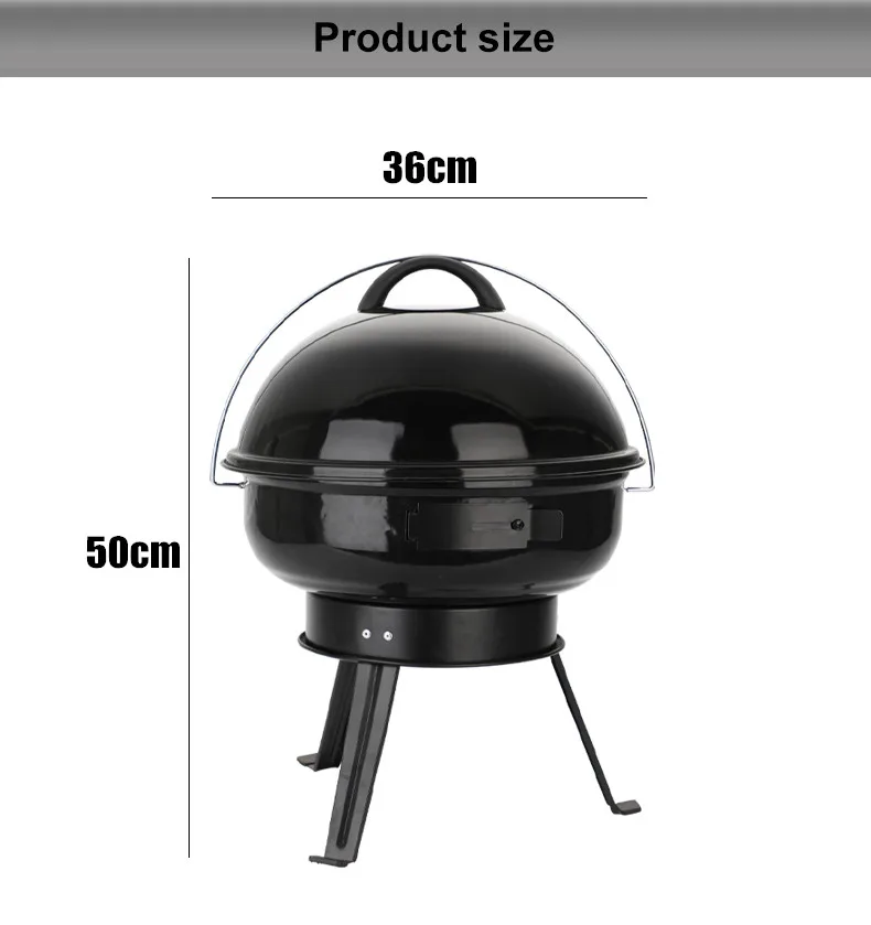 Hot Sale Foldable Family Barbecue Outdoor Camping Porcelain Enamel Black Bbq Grills Outdoor