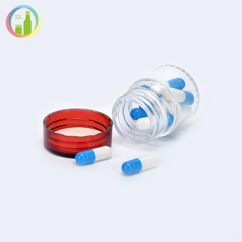 
Portable supplement container mini pill plastic capsule containers 