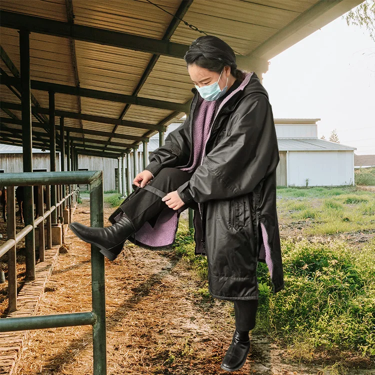 Competitor Jacket with Stowaway Hood DRY ROBE Jacket Waterproof, windproof, HORSE RIDING 2022 Equestrian Long Rider Rain Coat