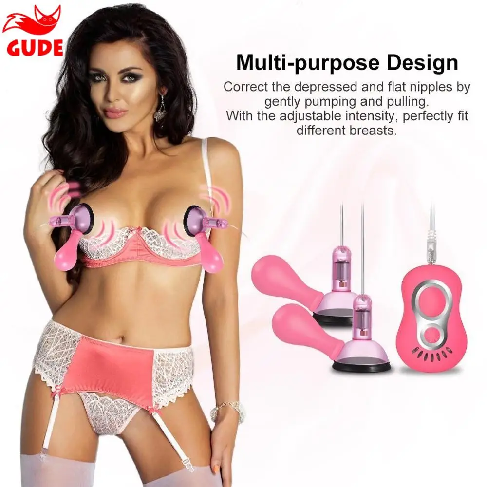 7 Frequency Vibrating Nipple Sucker Nipple Pump Vibrator Nipple Stimulator Breast Massager Enlarge Massage