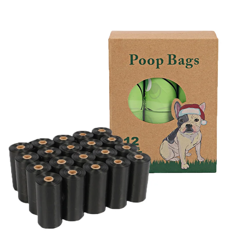 Custom Printed Thick and Biodegradable Compostable Corn Starch Dog Poop Bags Stocked for Cleaning and Hygiene