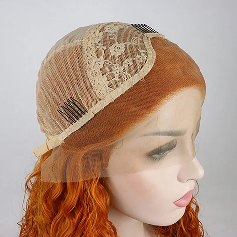 
Fast Shipping China Full Lace Deep Curly Brazilian Hair Synthetic Wig For Black Women Pre Plucked 