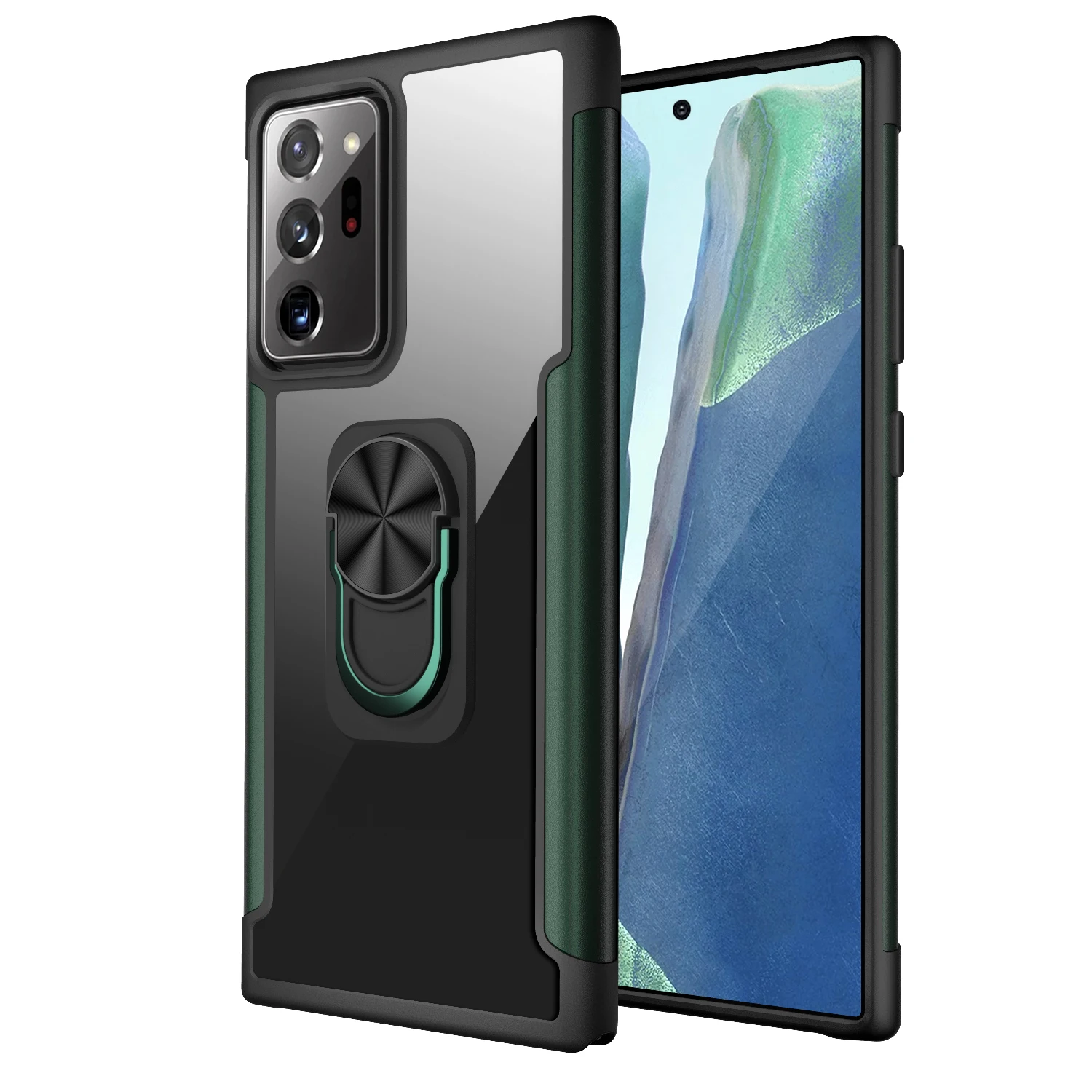 Android Phone Case Cover With Ring Holder Telephone Accessories Case For Samsung Note 20 Ultra