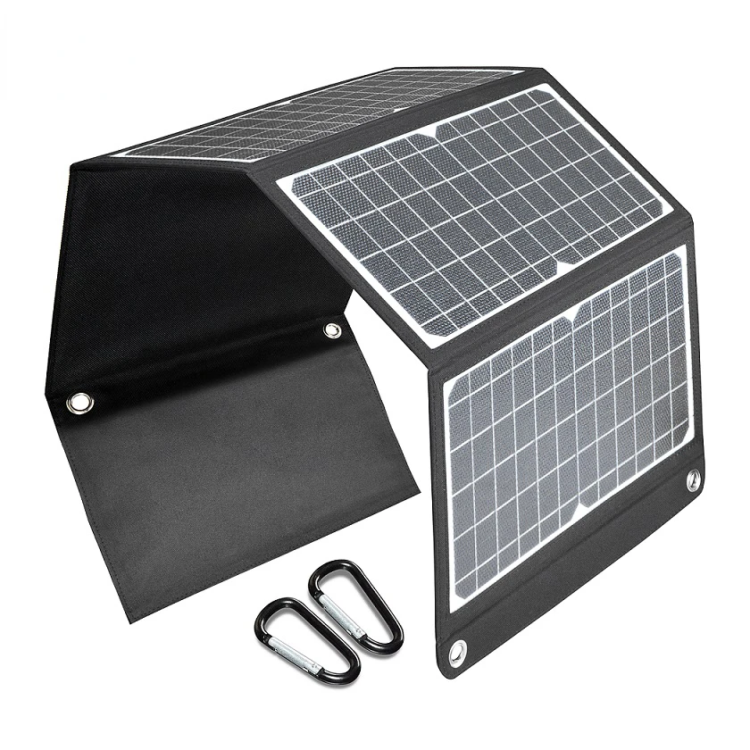 mini Portable folding foldable solar panels fast usb charger 30w 5v for laptop Phone