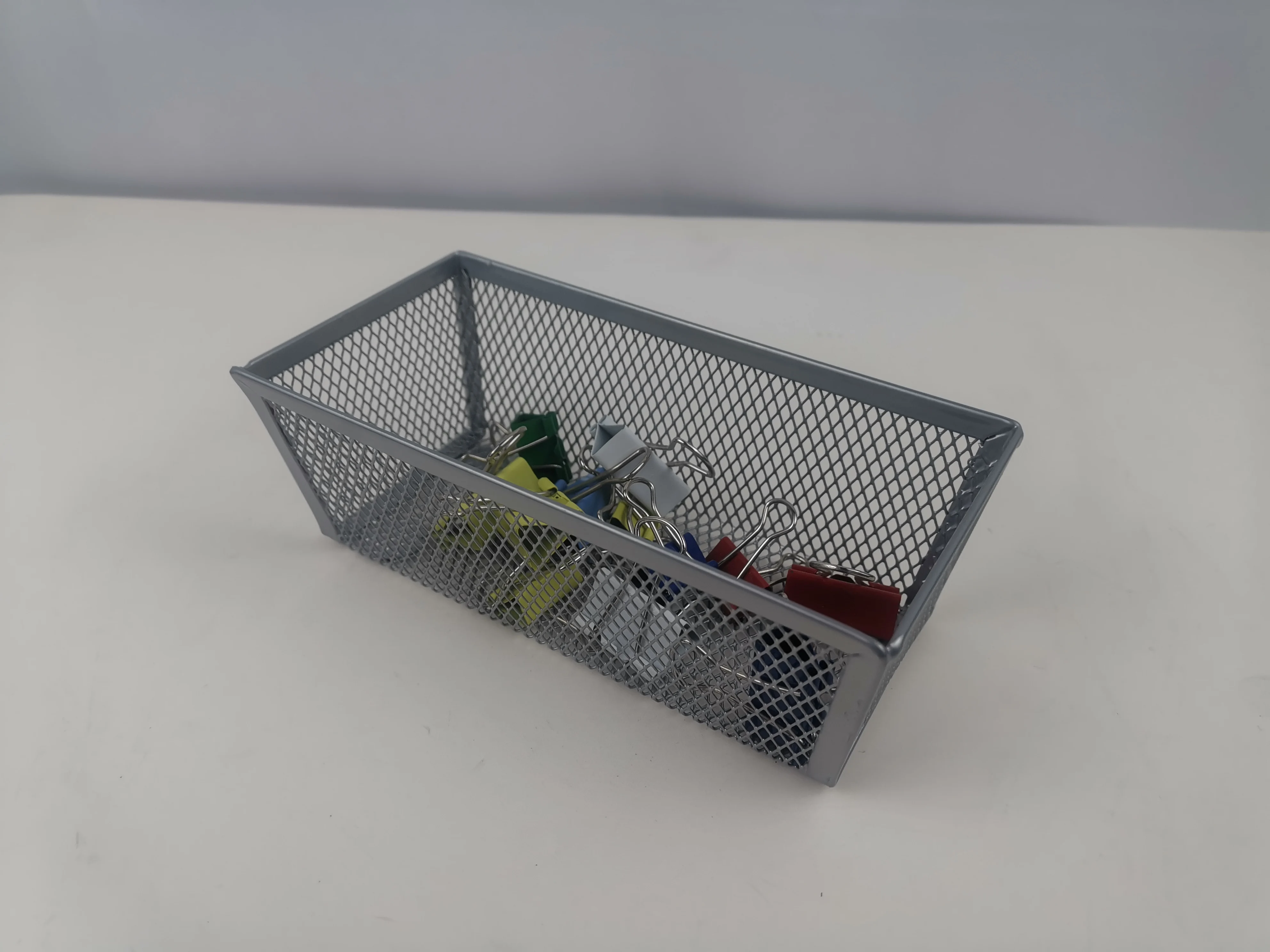 Metal Mesh Desk Organizer Desktop Office Supplies Storage tray Home Storage Basket