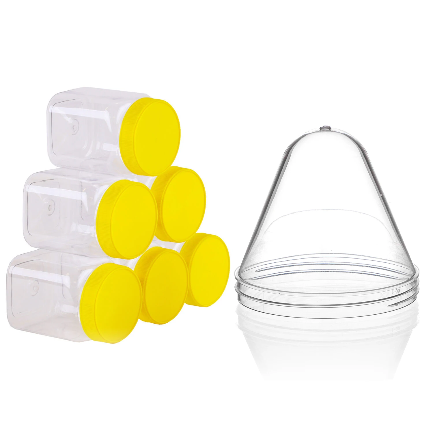 Wholesale Empty 53Mm 57Mm 60Mm Black White Wide Mouth Jar Pet Preform For Cookie Food Skincare Jar