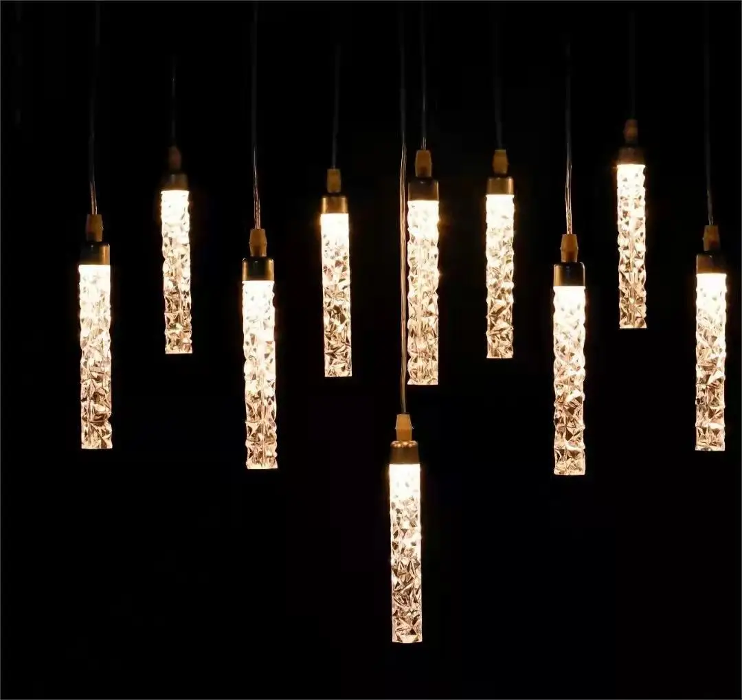 The New 10 Luminous Acrylic Chandelier Wedding Hall Is Decorated With Wedding Props Decorative Lamps And Glass Column Lamps