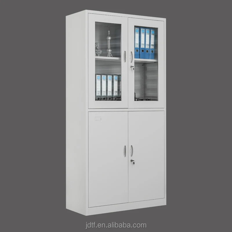 Modern Customizable Colors Steel Furniture 2 Swing Steel Glass Filing Cabinets Customizable Lock Factory Price Commercial Use