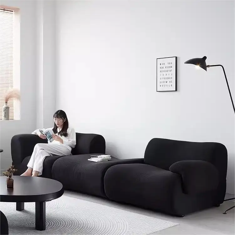 Small Apartment Living Room Corner Design Bedroom Compression Sofa Creative Combination Module Sponge Set Cross-Border Foreign