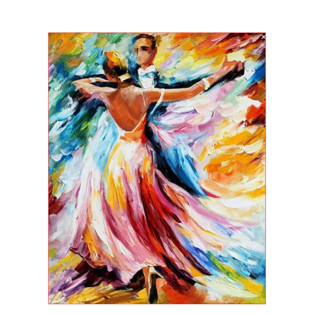 DIY Painting By Numbers Zero Basis HandPainted Oil Painting Dancing Girl Picture Paint Unique Gift Home Decoration