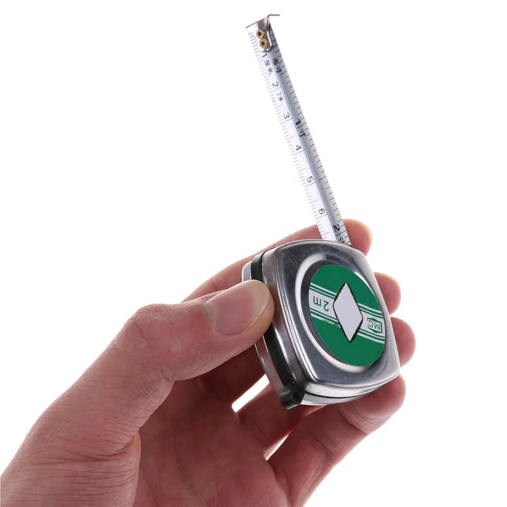 Ruler Tape Measure 2 Meters Retractable Ruler Tape Portable Mini Metal Pull