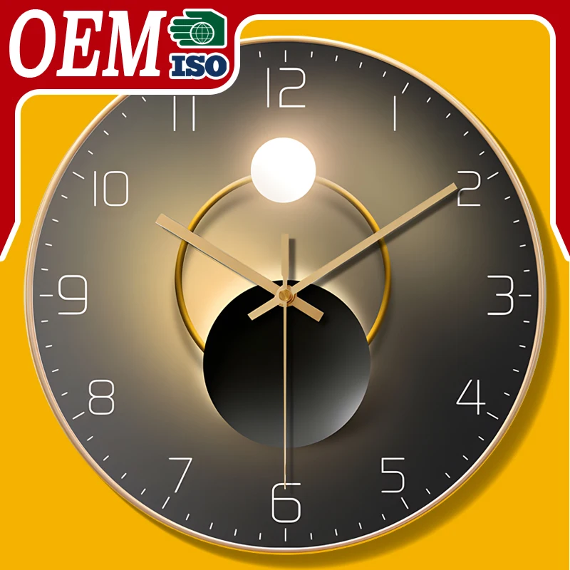 12-Inch Modern Style Quartz Wall Clock High Quality Metal Body Personalized Geometric Design Needle Custom Size Unique Low Price