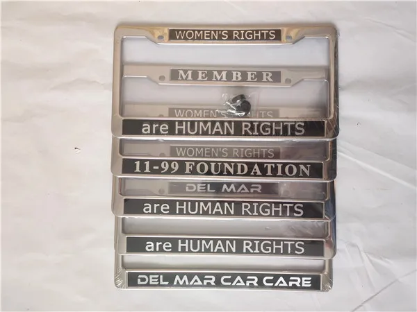 number custom car frame license plate