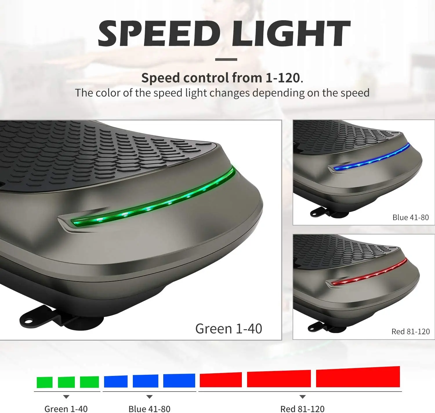 4D Vibration Plate Exercise Machine Triple Motor 120 Speed w/Loop Bands Whole Body Workout Fitness 3D/4D Vibration Platform