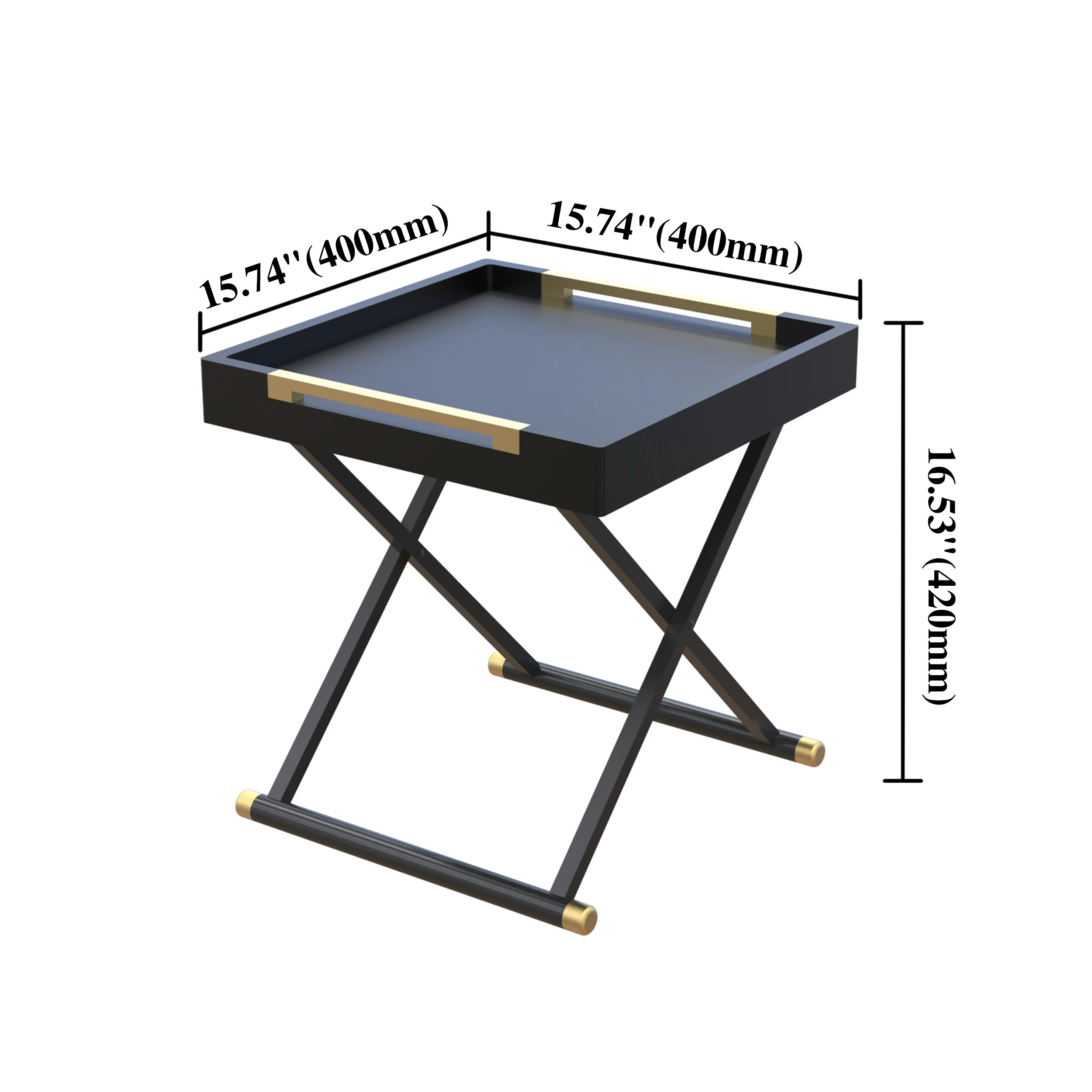 Wholesale Foldable Wooden Sofa TV Side Tray Table Nordic Portable Folding Picnic Snack Coffee Side Table