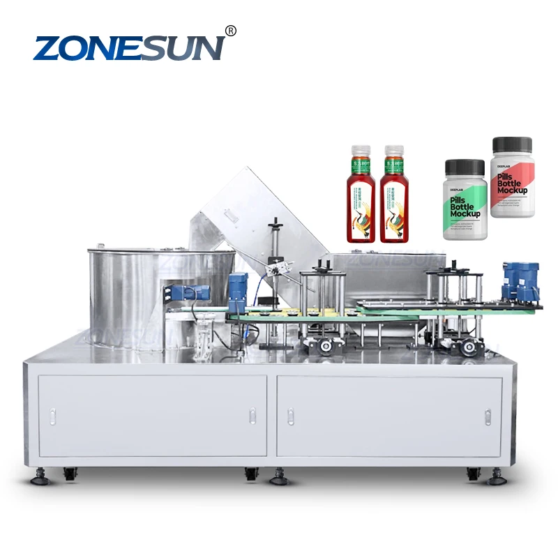 ZONESUN ZS-LP250 Full Automatic Round Square Plastic Bottle Sorting Turntable Unscrambler Machine