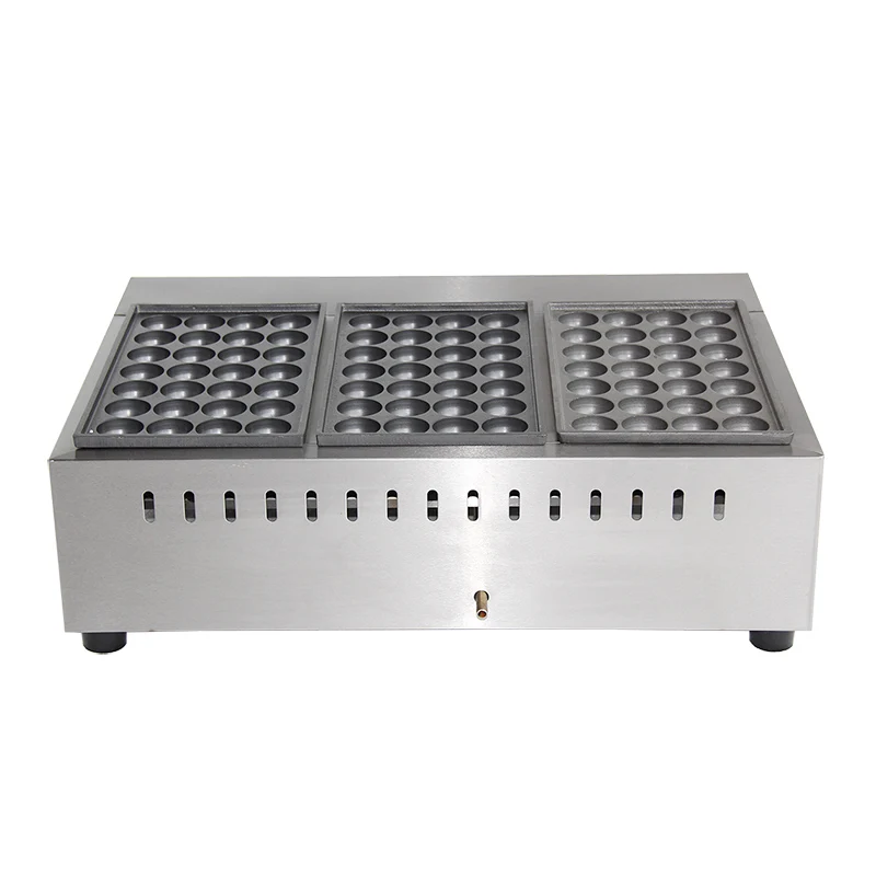 New GH768 gas fishball takoyaki maker 3 non stick plates 84 holes lpg bbq secwind ball cooker octopus cluster cooker for stall