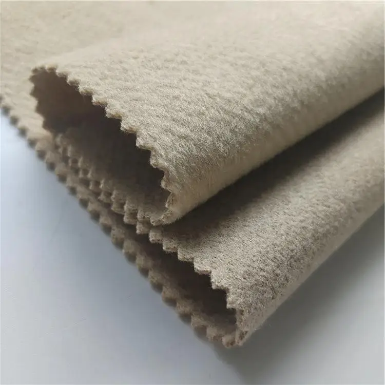 Twill knit jacquard brushed polyester tweed fabric for suit coat jacket