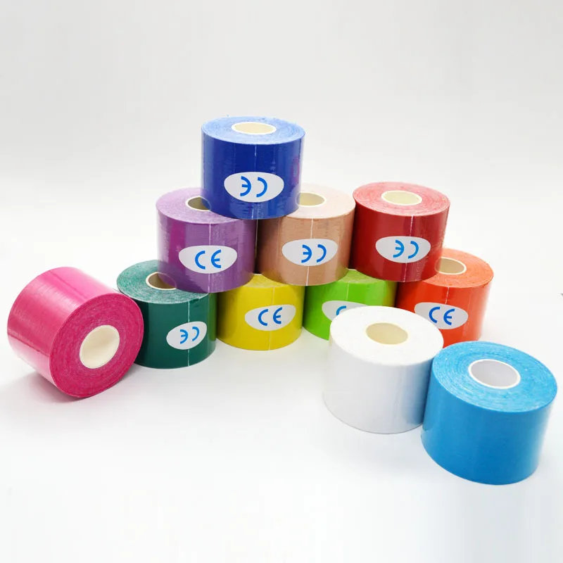 Kinesiology tape 5cm 10cm OEM Custom I Shape Pre cut Rayon Cotton Kinesiology Tape Easy Use