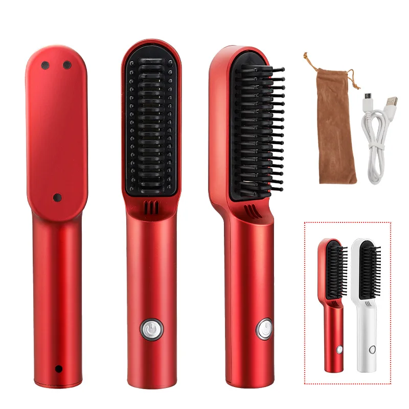 Yi Er Fashion Heating Styling One-Step Detangling Straightener Comb Electric Hair Electric Brush Hair