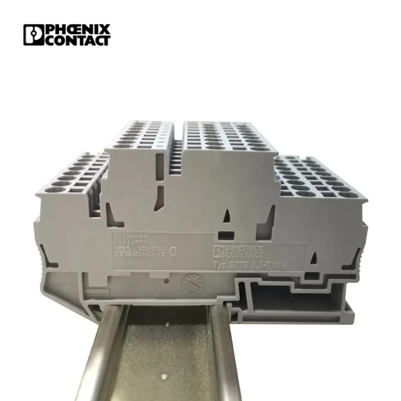 Hot Selling Phoenix ST 2.5-TWIN Feed Through Din Rail Mounted Terminal Block Connector