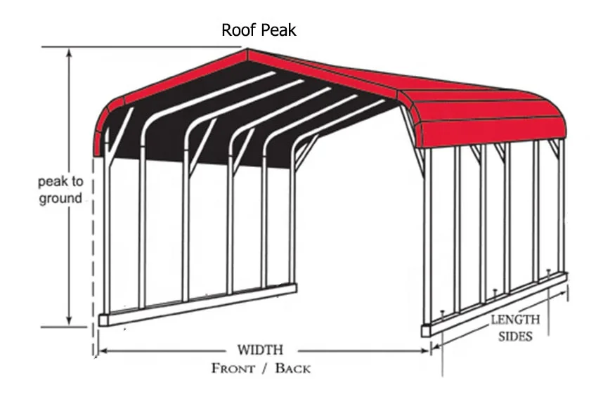 
Fast installed steel structure garage carport 