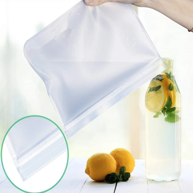 PEVA Food Grade reusable Food Storage Bags Leakproof Freezer Zip lock Sandwich Snack Lunch