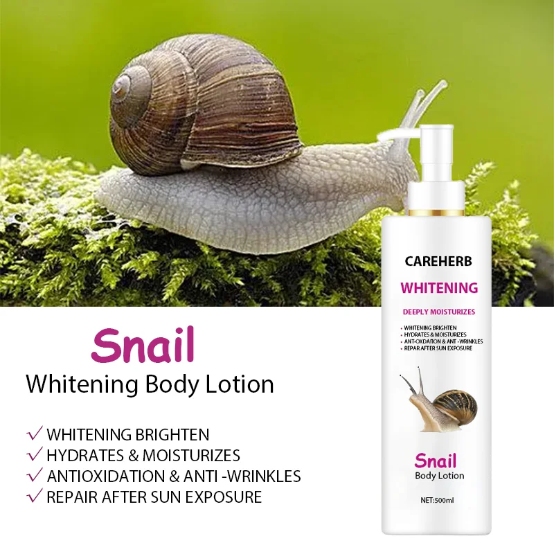 Halal Cosmetic Custom Moisturizing Cream Lightening Brightening Fast Whitening Snail Body Lotion for Women Dry Skin