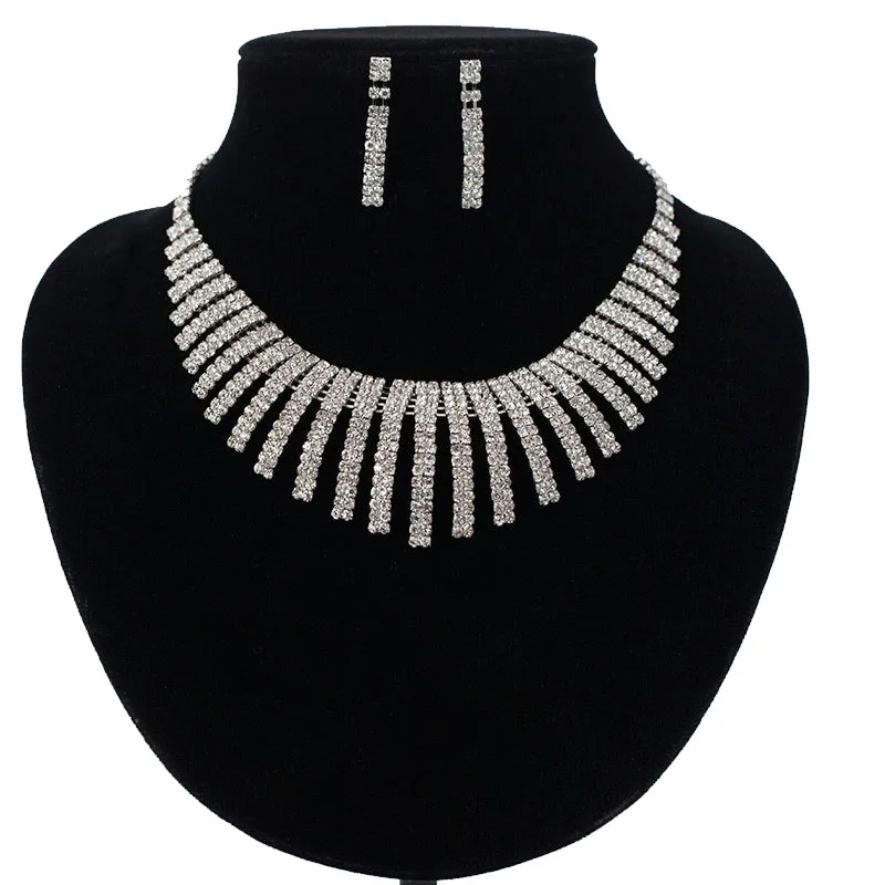 New Fashion Women Wedding Party Jewelry Set Necklace Earring Bridal Sets