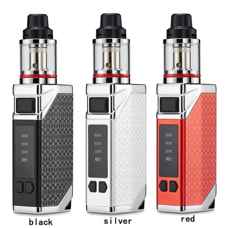 Нержавеющая сталь 80 Вт vape ручка светодиодный дисплей 2 0 мл танк электронная сигарета E набор для начинающих с электронной сигаретой наливка